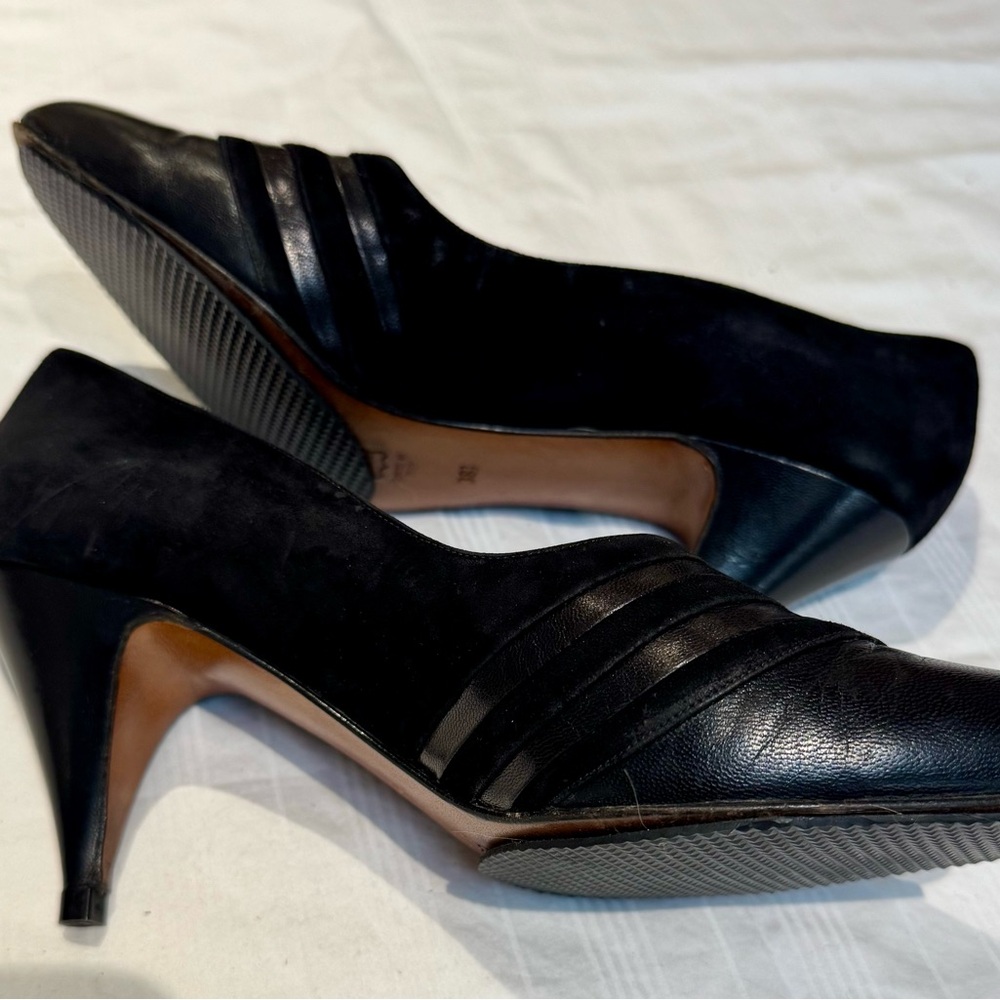 Vintage all leather kitten heels - Picture 5 of 10